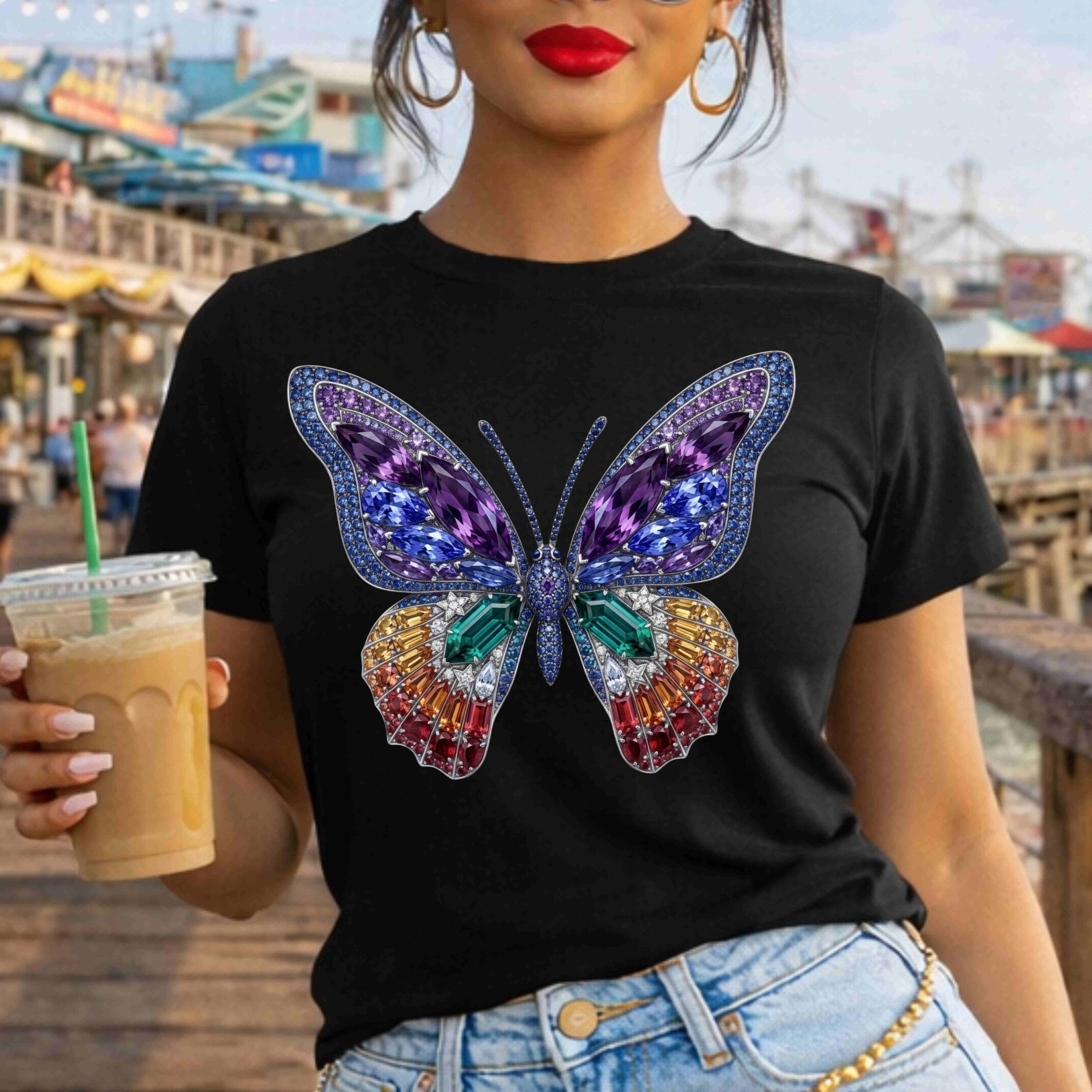Sparkling Jewel Butterfly Empowerment Tee