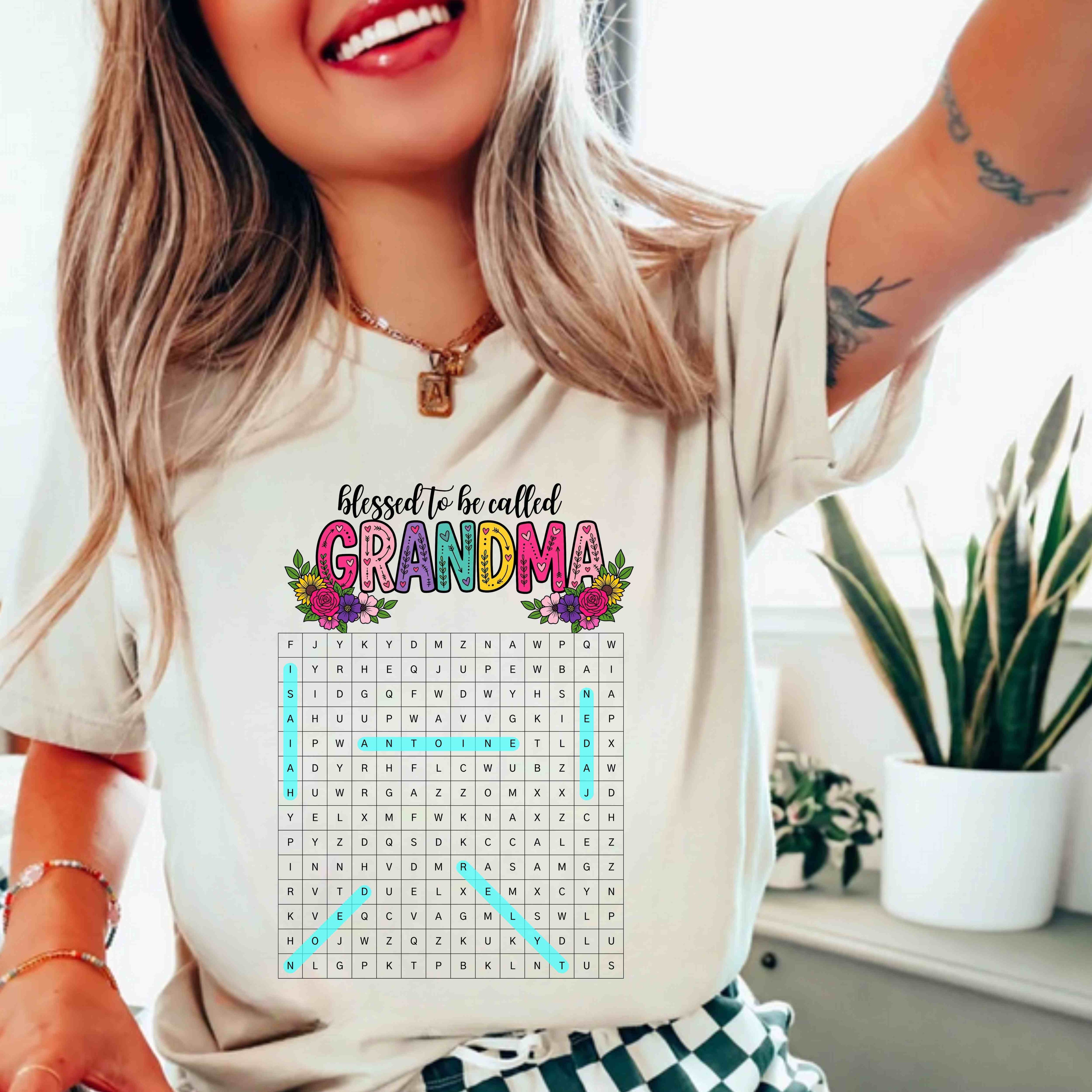 Mother's Day Tee - Word Search Name Shirt