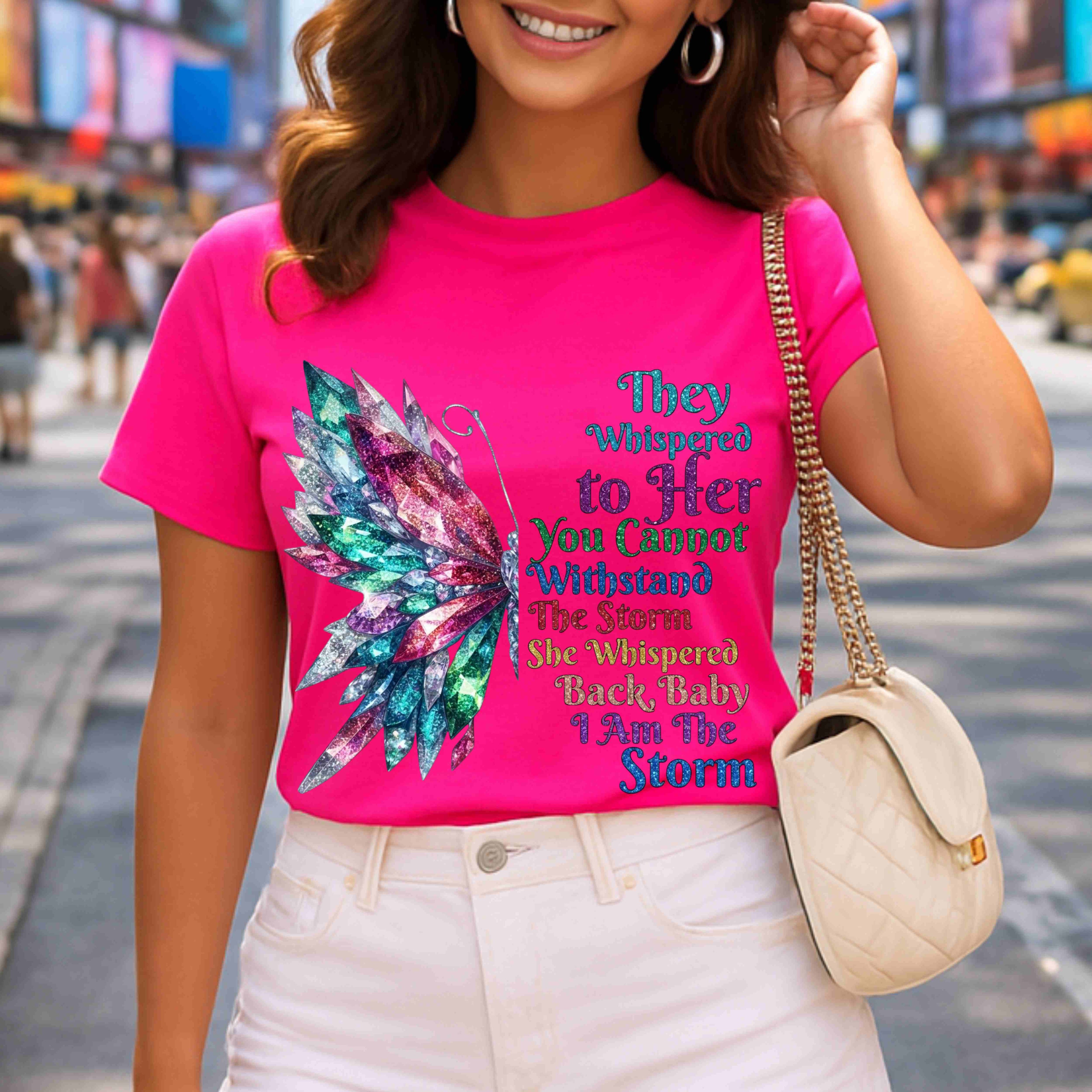 "I Am The Storm" Glitter Butterfly Empowerment Tee